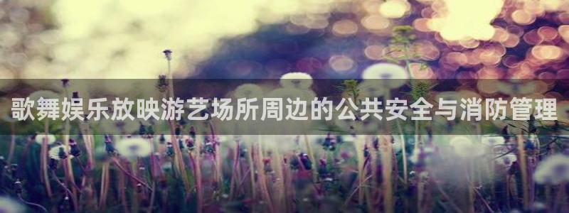PG电子f凯捷平台在线注册：歌舞娱乐放映游艺场所周边的公共安全与消防管理