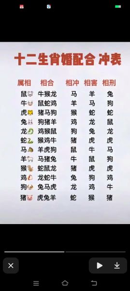 生肖属相排序（十二生肖顺序排列表）