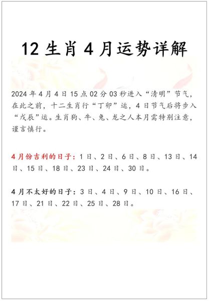 生肖属相升（2024马年财运几月最旺小白指南）