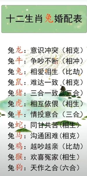 生肖兔婚姻最好属相（🐰生肖兔婚姻最佳属相配对）