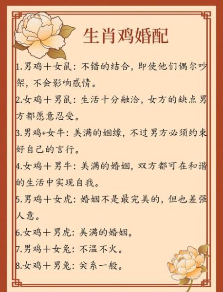 生肖鸡结婚记什么属相（生肖鸡结婚最忌哪个属相）