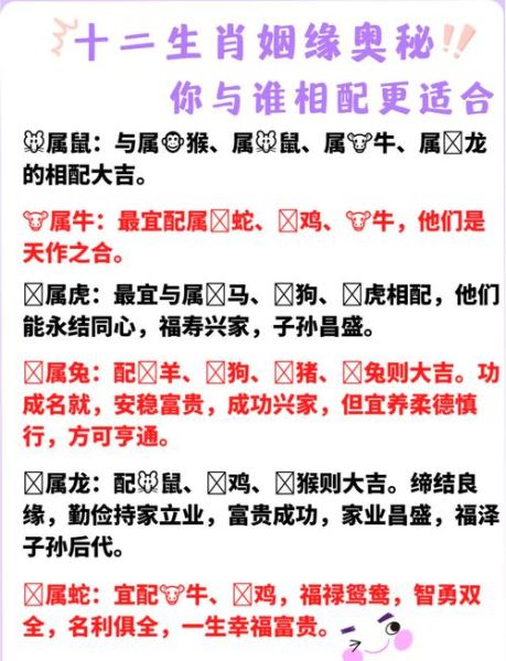 生肖书属相婚姻配对（生肖书属相婚姻配对靠谱吗）