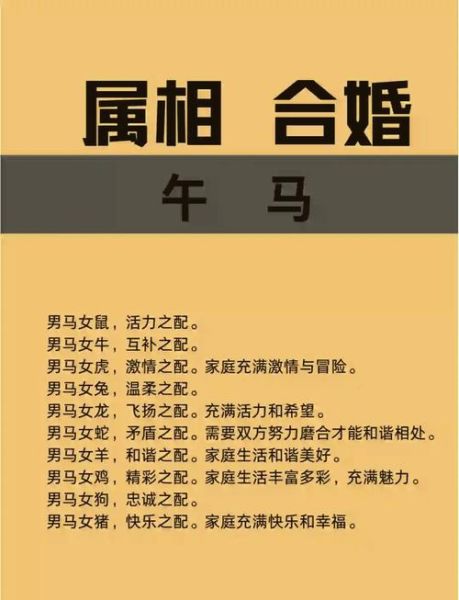生肖马属相配对大全（生肖马和什么属相最配爱情运势全解）