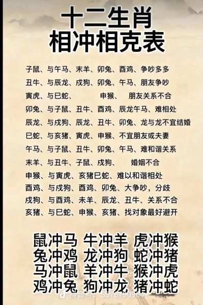 生肖属相克吗（生肖属相克吗，真的犯冲吗）