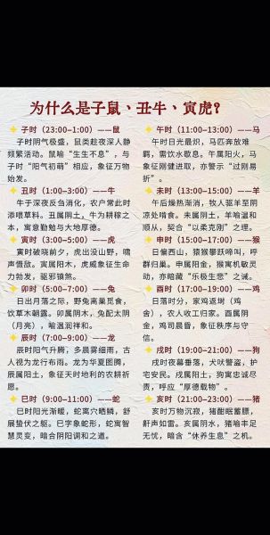 十二生肖时辰属相（十二生肖时辰对照表口诀一看就会）