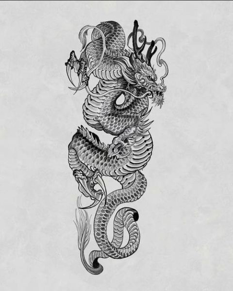 生肖属相纹身手稿（生肖龙纹身手稿怎么选🐉）