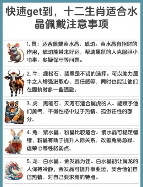 水晶生肖属相（水晶生肖属相佩戴全攻略💎）