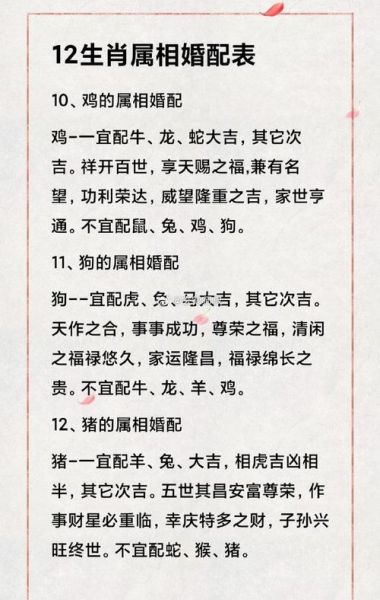 生肖不合结婚的属相（哪些生肖不合不宜结婚配对）