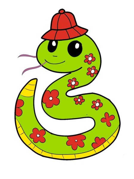 生肖属相绘画蛇图片高清（蛇年生肖简笔画怎么画高清图）