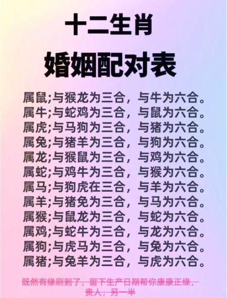 生肖找对象什么属相配（生肖找对象什么属相配最准查询）