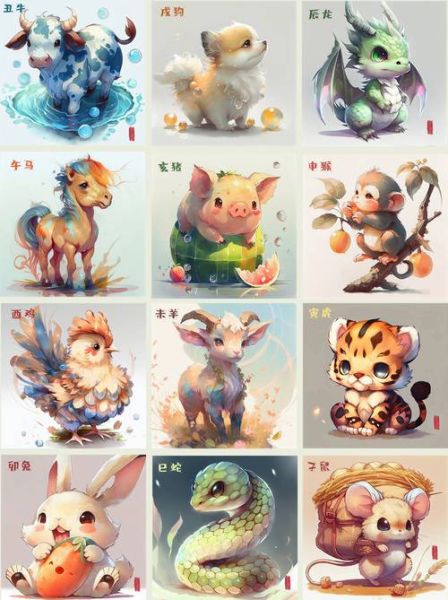 生肖属相模板图片大全（2024新版十二生肖手账模板图片大全😻）