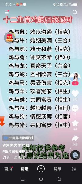 生肖鸡情人属相（生肖鸡和哪个生肖最配做情人）