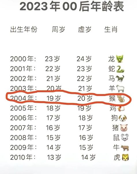 生肖属相2004（2004年属什么生肖？）