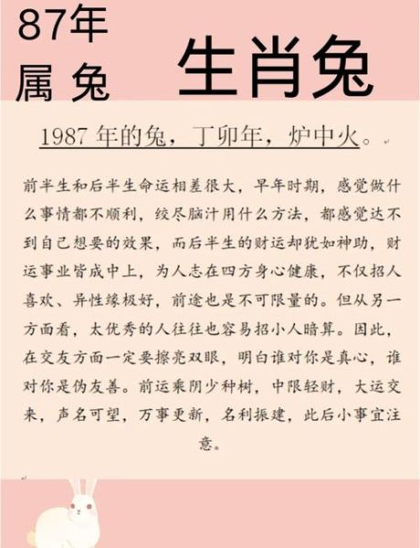 87属相是什么生肖（87年出生属什么生肖）