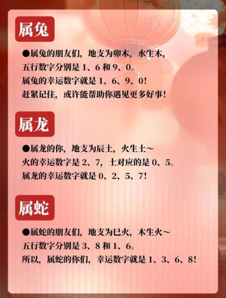 生肖属相与数字（生肖属相幸运数字怎么看）