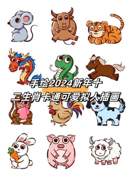 生肖属相手绘素材图（生肖属相手绘图模板免费下载）