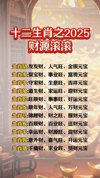 12生肖属相财运（12生肖财运2025年运势详解💰）
