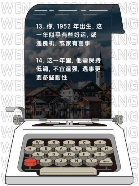 1952生肖属相（1952年属什么生肖？）