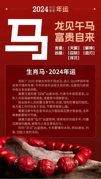 各种生肖属相的命运（属马人2024年运势完整版小白必看）