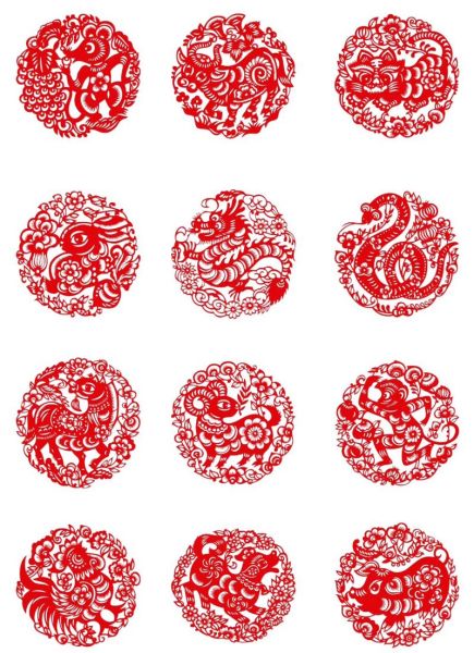 十二生肖属相画册图片（十二生肖剪纸图谱大全高清）