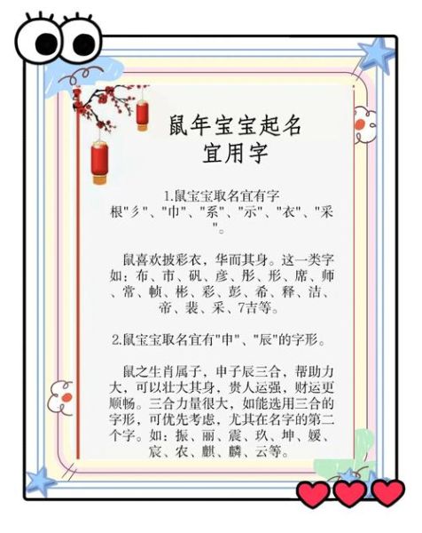 属相生肖与起名（鼠宝宝起名宜用什么部首）
