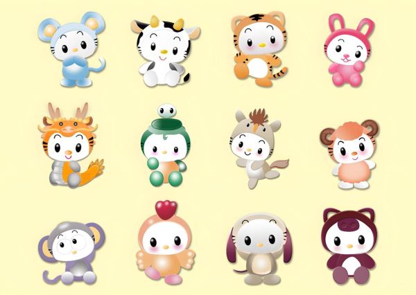 查十二生肖属相图（最新十二生肖卡通版图片2024）