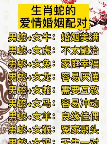 生肖属蛇的情人属相（属蛇最佳配偶属相指南）