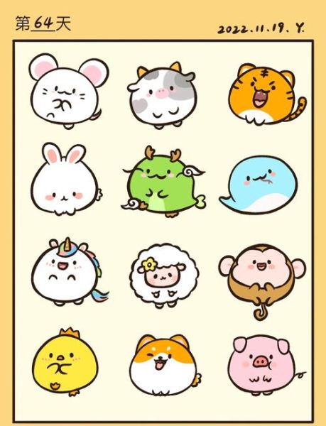 儿童生肖属相画图（儿童十二生肖简笔画步骤图）