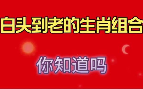 哪些属相白头到老的生肖（哪些属相最能白头到老）